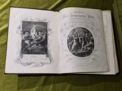 John Brown’s Self Interpreting Bible. Both Volumes (complete) Blackie Circa 184511