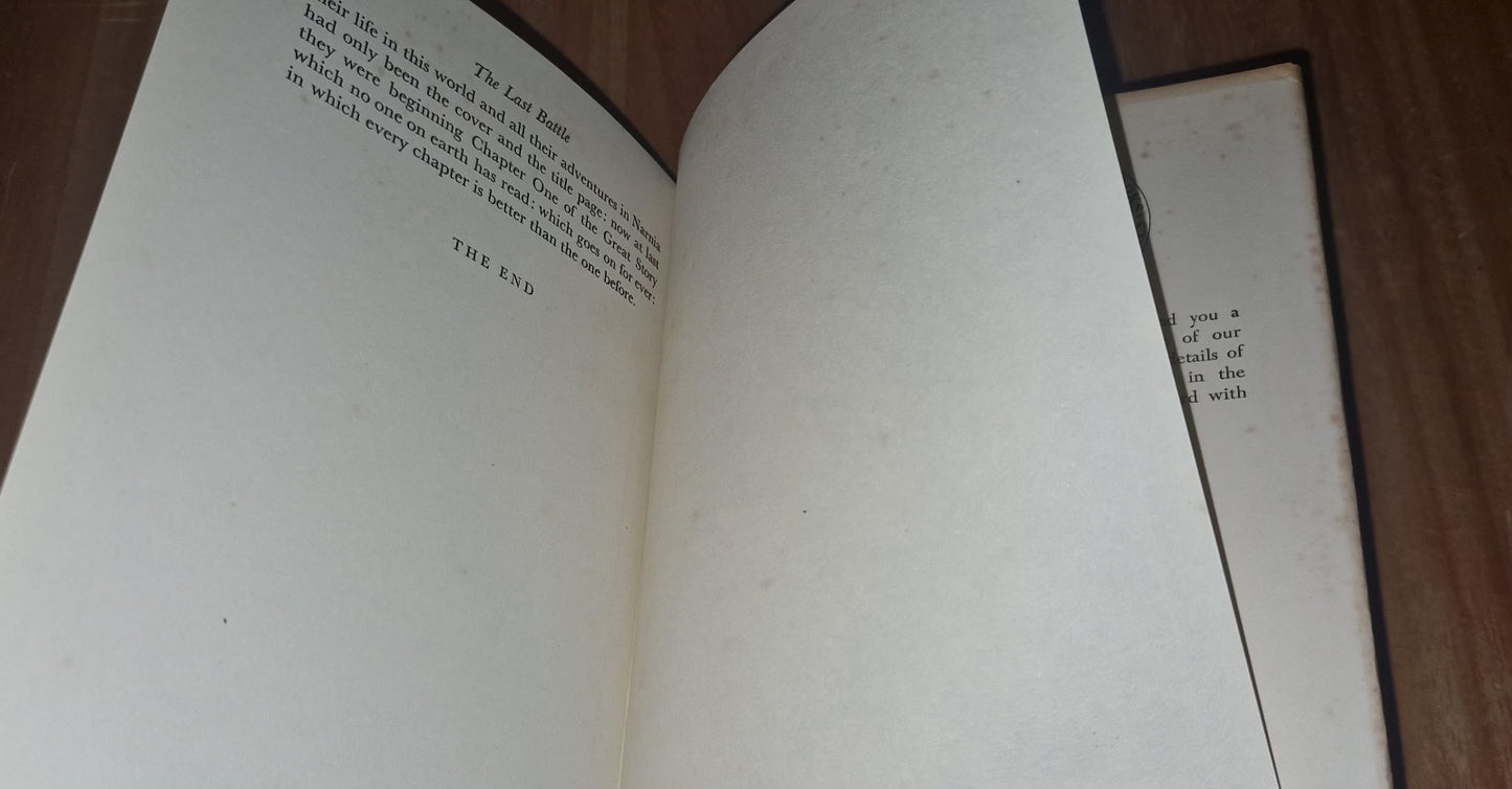 C S Lewis The Last Battle 1956 First Edition First Impression - Bodley Head VGC16