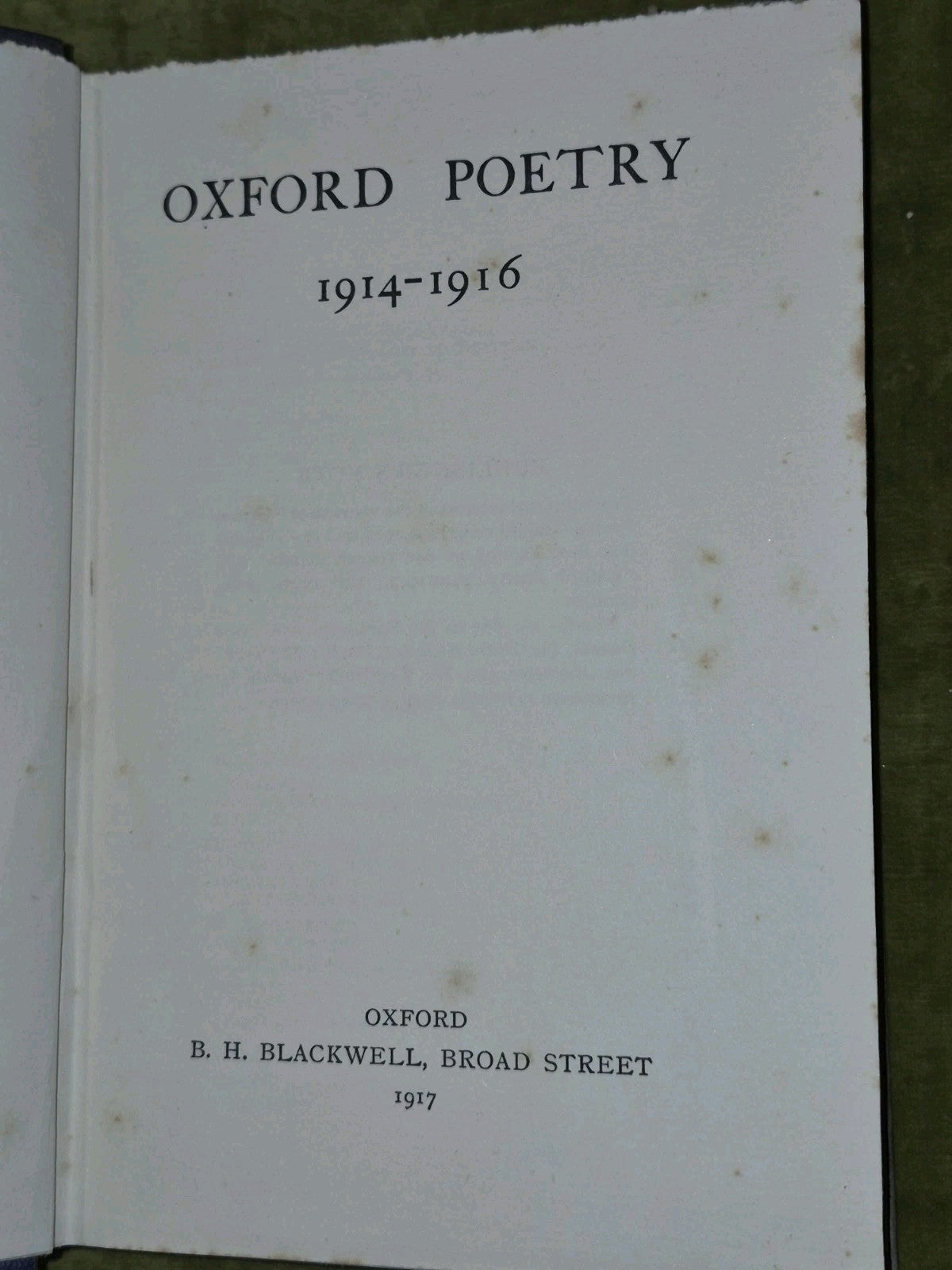JRR Tolkien - Oxford Poetry 1914-1916 First Appearance of Goblin Feet 19178