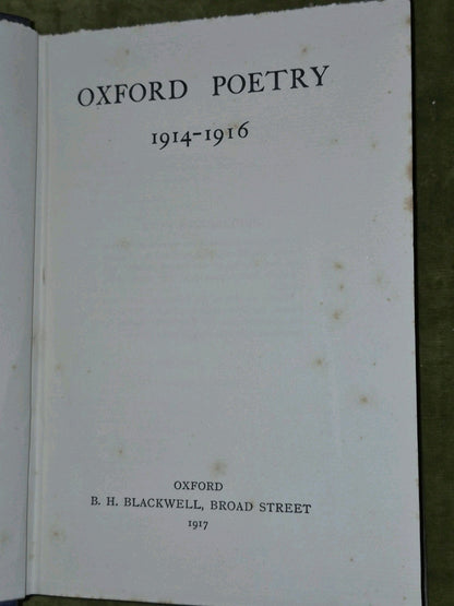 JRR Tolkien - Oxford Poetry 1914-1916 First Appearance of Goblin Feet 19178