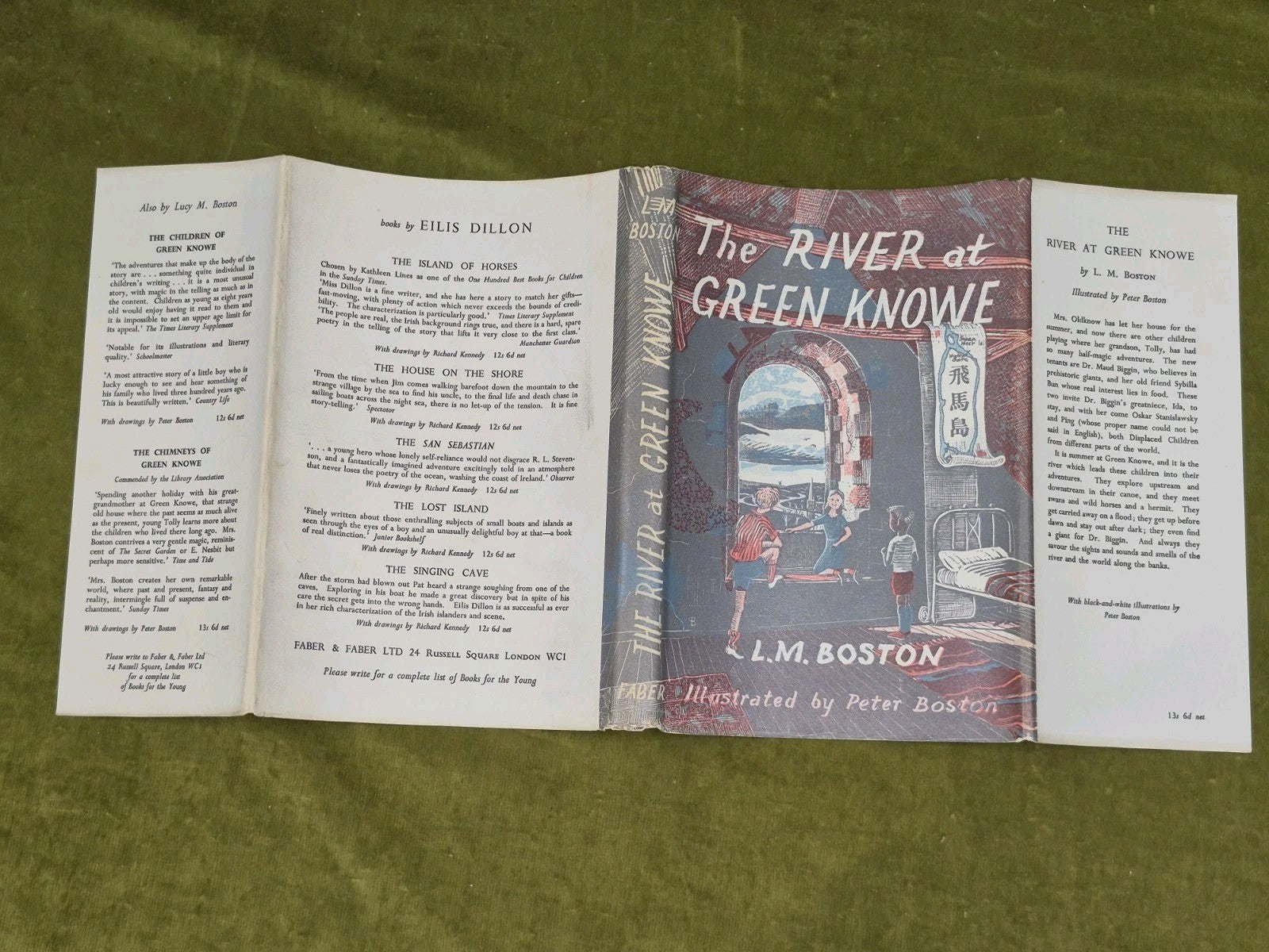 The River at Green Knowe First Edition 1959 L M Boston Peter Boston HB DJ2