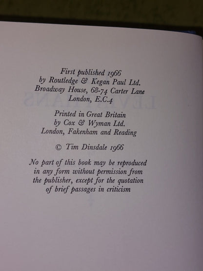 The Leviathans by Tim Dinsdale HB Book with D/Jack 1st Ed 19665