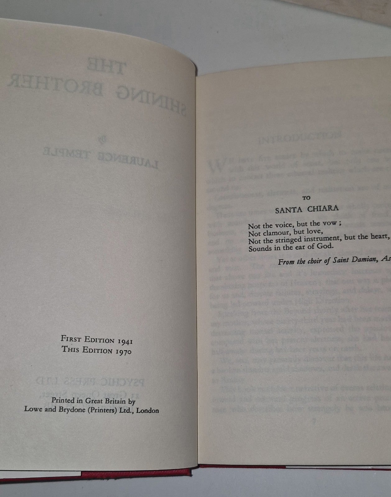 The Shining Brother Laurence Temple & Francis Speaks Again Psychic Press 1970 DJ6