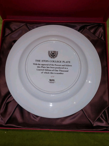Spode England  The Eton College Plate With Certificate And Box Limited Edition 2
