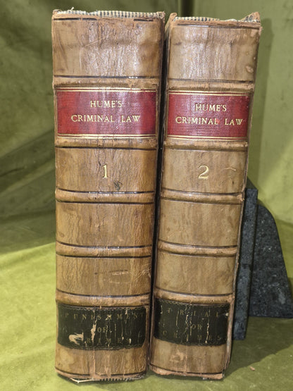 David Hume's Criminal Law Description Trial 1797 First Edition Bell & Bradfute1