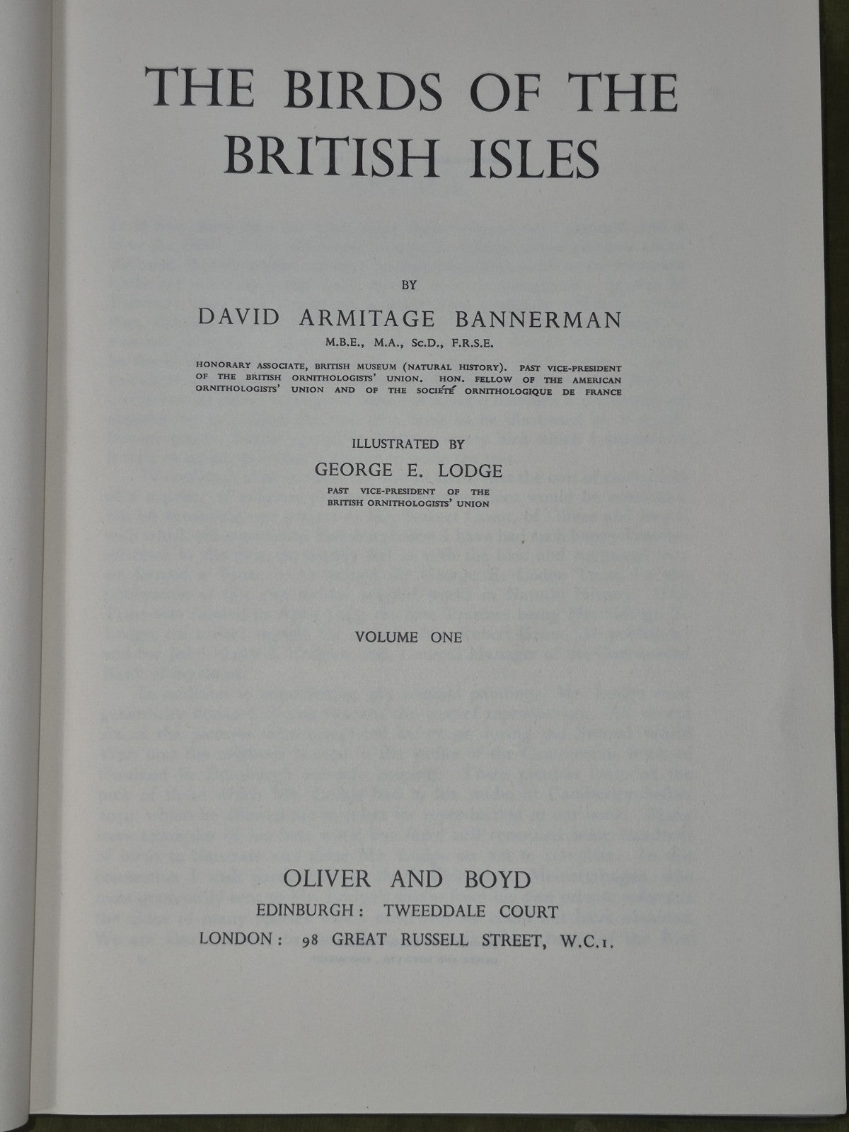 Bannerman The Birds of the British Isles Ornithology  12 Vols 1st Editions DJ5