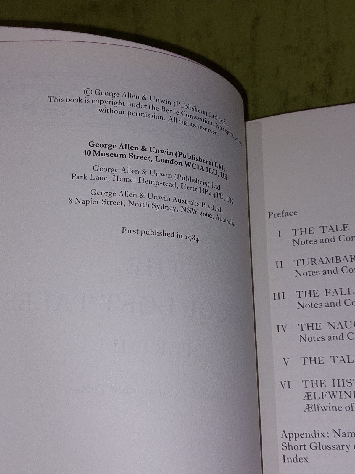 The Book of Lost Tales, Part 2. J. R. R. Tolkien (1984) First Impression5