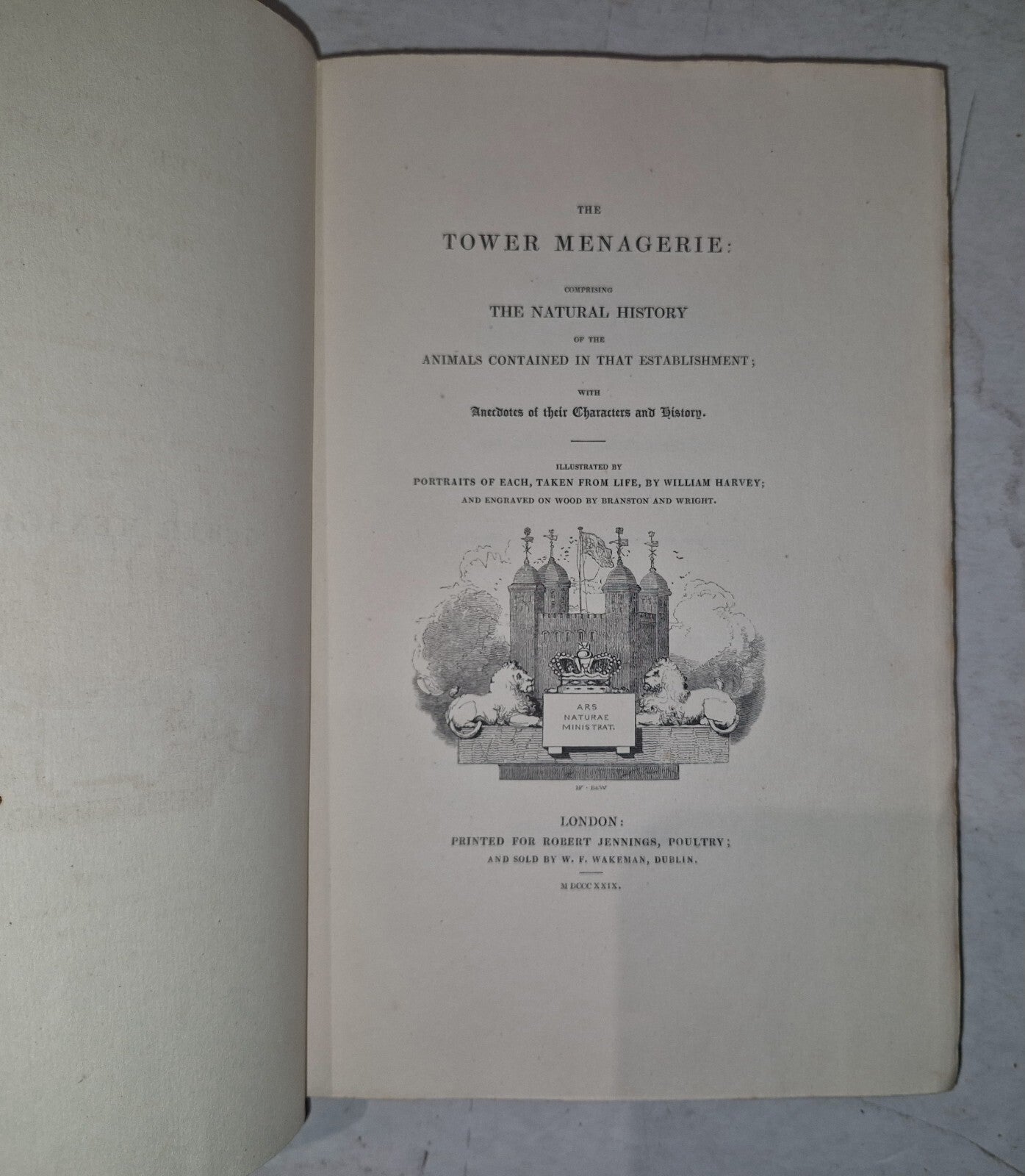1829 1st THE TOWER MENAGERIE Edward Bennett NATURAL HISTORY Animals ENGRAVINGS4