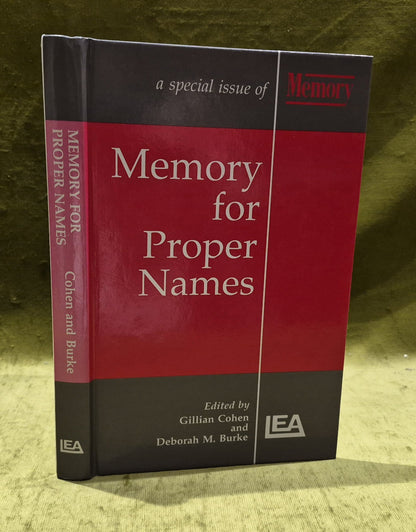 Memory for Proper Names: Memory special issue, hardback0