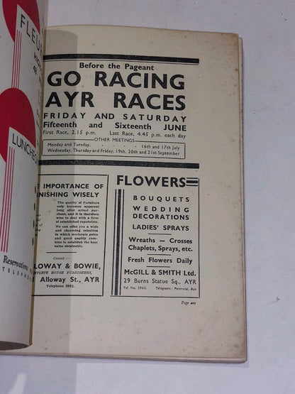 Pageant of Ayrshire : Official  Book Of the Pageant Circa 1934 Pb Book2