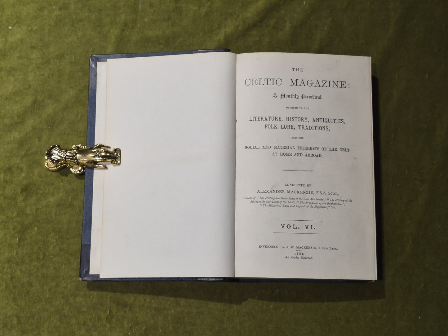 The Celtic Magazine Vol. VI (1881) Alexander Mackenzie4