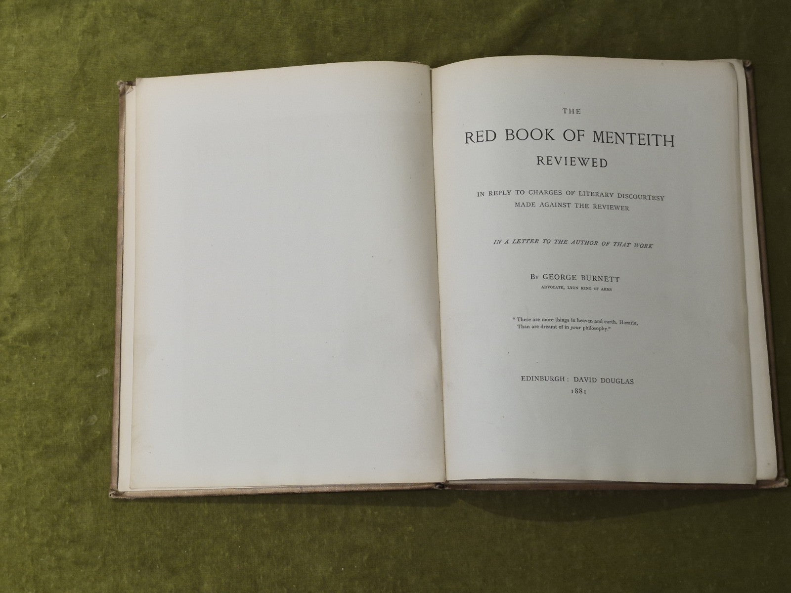 THE RED BOOK OF MENTEITH REVIEWED in Reply to Charges of Literary Discourtesy6