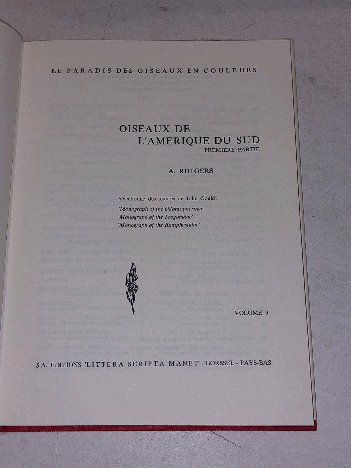 Oiseaux de l'Amérique du SudBy A. Rutgers [Vol. 1&2] Hb Books4
