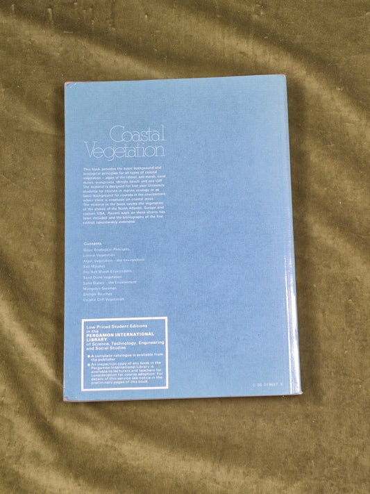 COASTAL VEGETATION - V J Chapman,  Pergamon 1976 Softcover 2nd Ed1