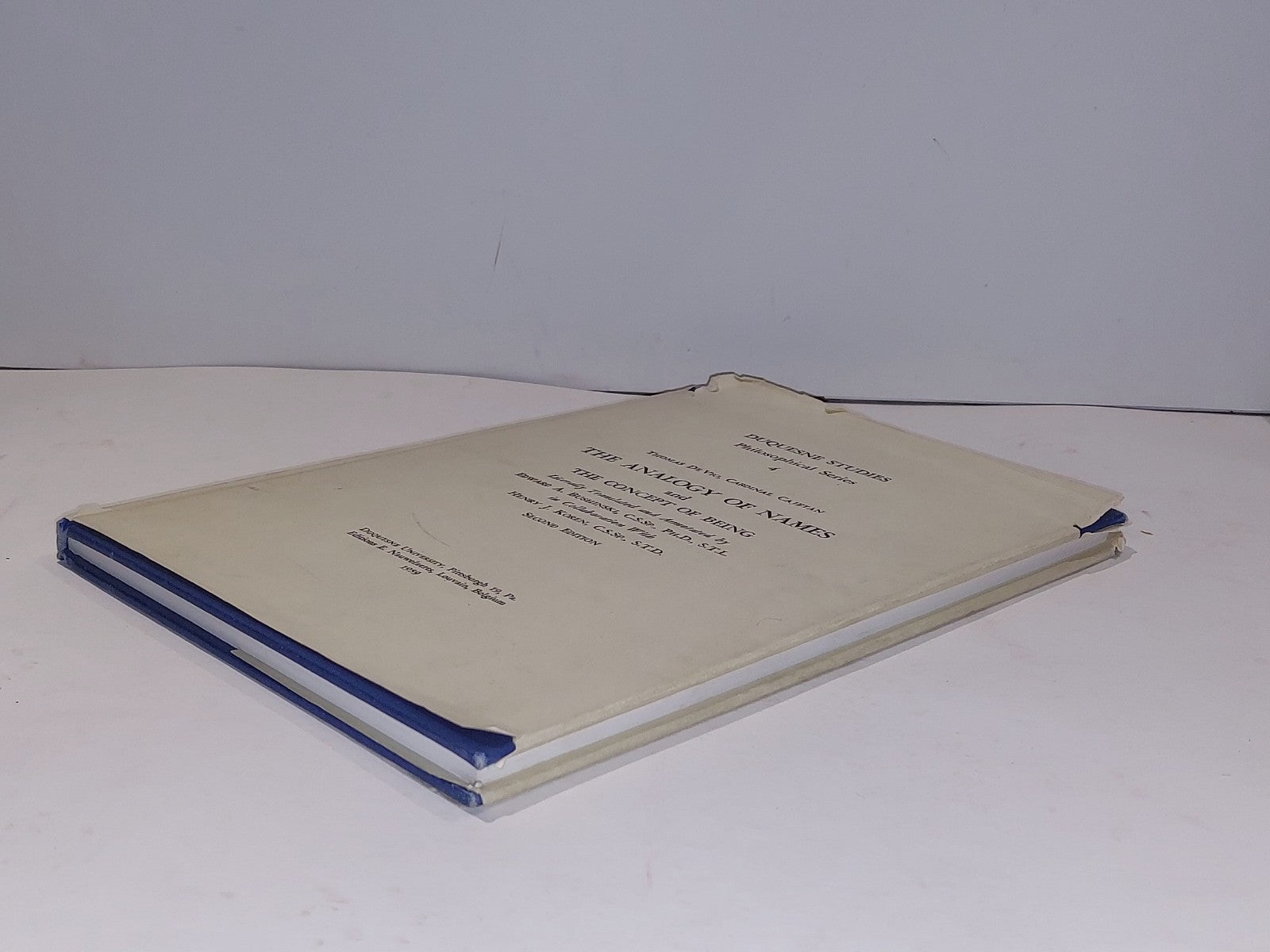 The Analogy of Names and The Concept of Being  Duquesne Studies (1959) Second Ed6