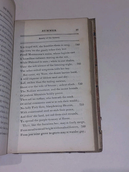 The Seasons by James Thomson essays engraving illustrated poetry (1819) Book5