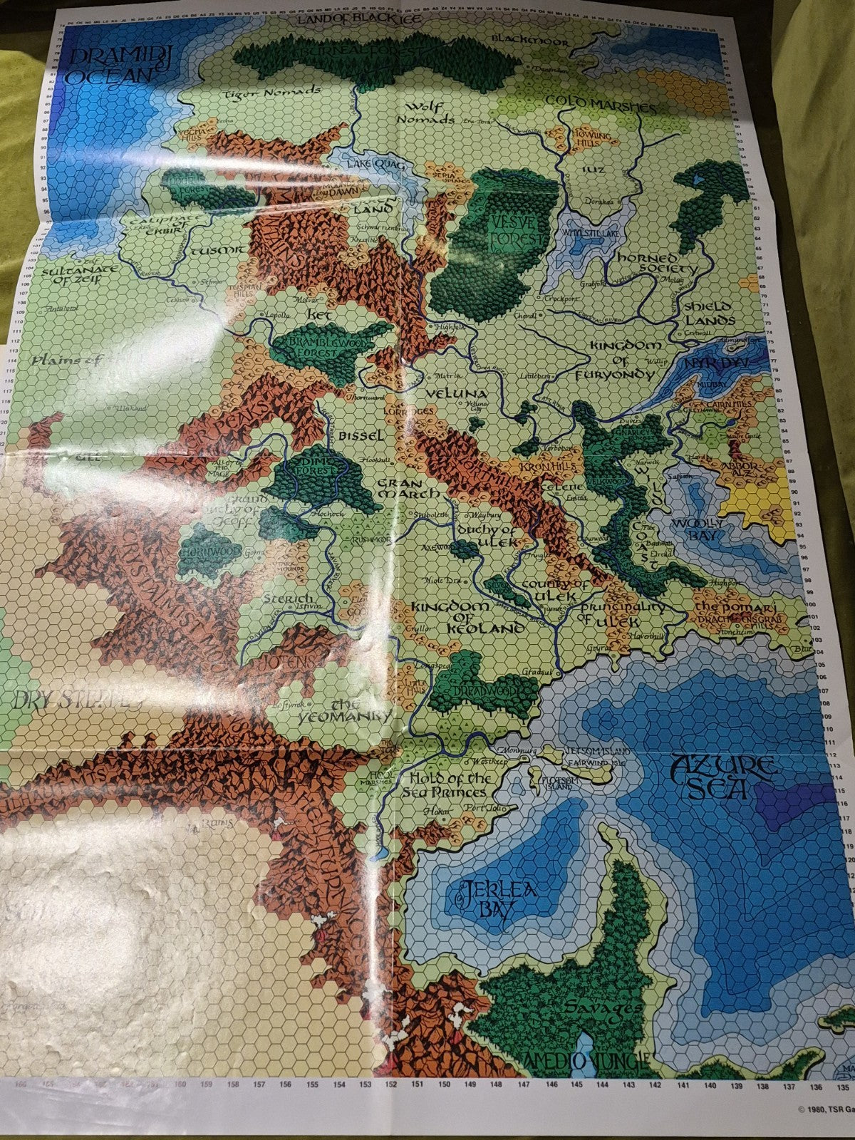 THE WORLD OF GREYHAWK Vintage Advanced Dungeons and Dragons 19803