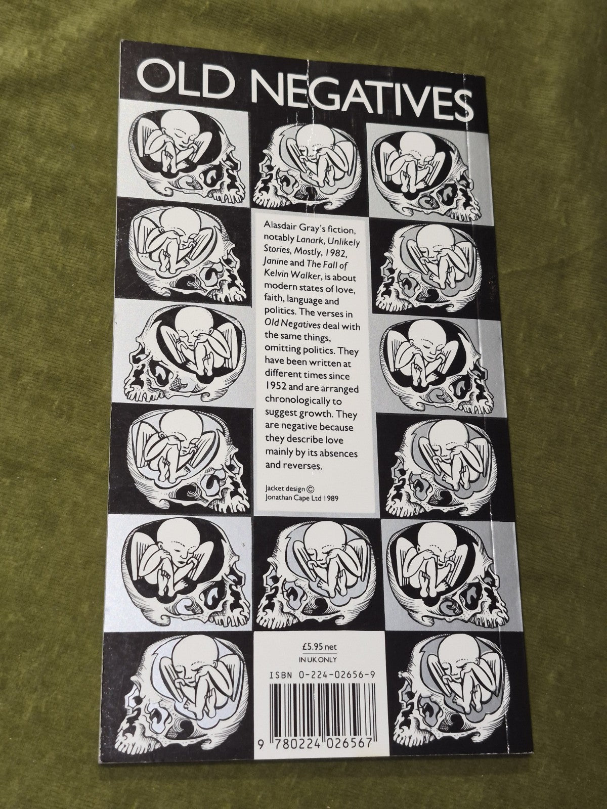 Old Negatives by Alasdair Gray First Edition Signed Paperback2