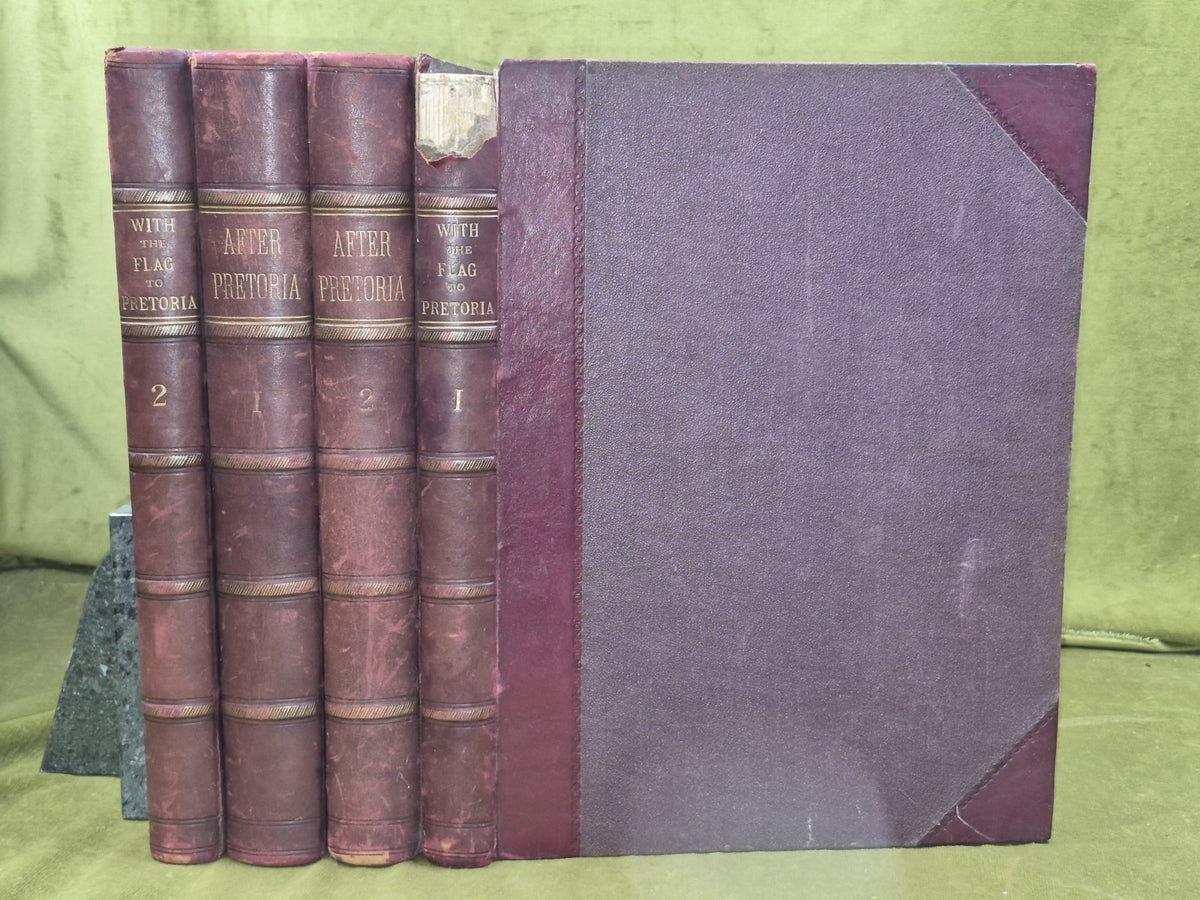WITH THE FLAG TO PRETORIA & AFTER PRETORIA 4-Vol Boer War Set H.W. Wilson 19000