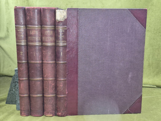 WITH THE FLAG TO PRETORIA & AFTER PRETORIA 4-Vol Boer War Set H.W. Wilson 19000