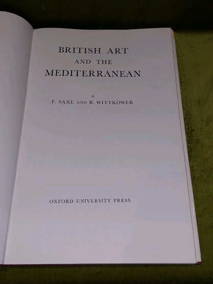 British Art and the Mediterranean (Oxford Reprints) Saxl and Wittkower3