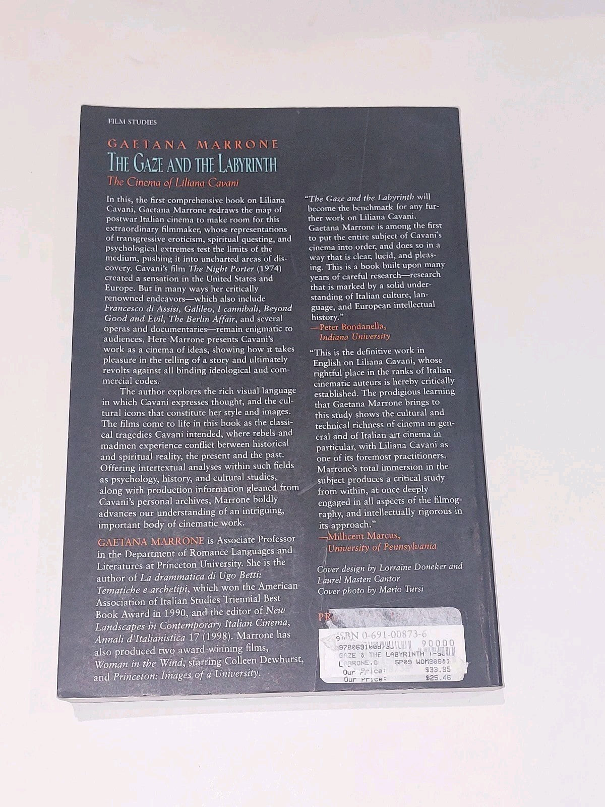 The Gaze and the Labyrinth By Gaetana Marrone 2000 Pb Book2