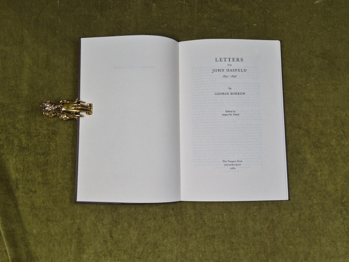 LETTERS TO JOHN HASFELD 1841-1846 GEORGE BORROW TRAGARA PRESS 19843
