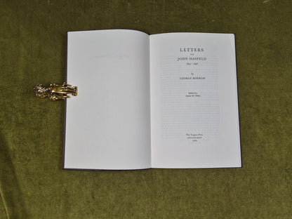 LETTERS TO JOHN HASFELD 1841-1846 GEORGE BORROW TRAGARA PRESS 19843
