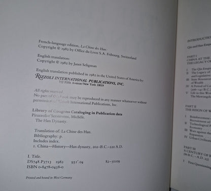 PIRAZZOLI-T'SERSTEVENS, MICHELE The Han Dynasty RIZZOLI 19823