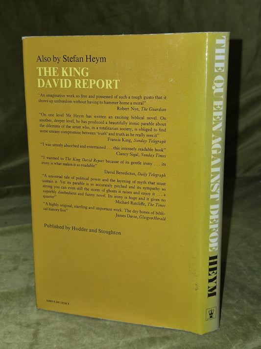 The Queen Against Defoe Steven Heym 1975 First Edition Hodder and Stoughton DJ1