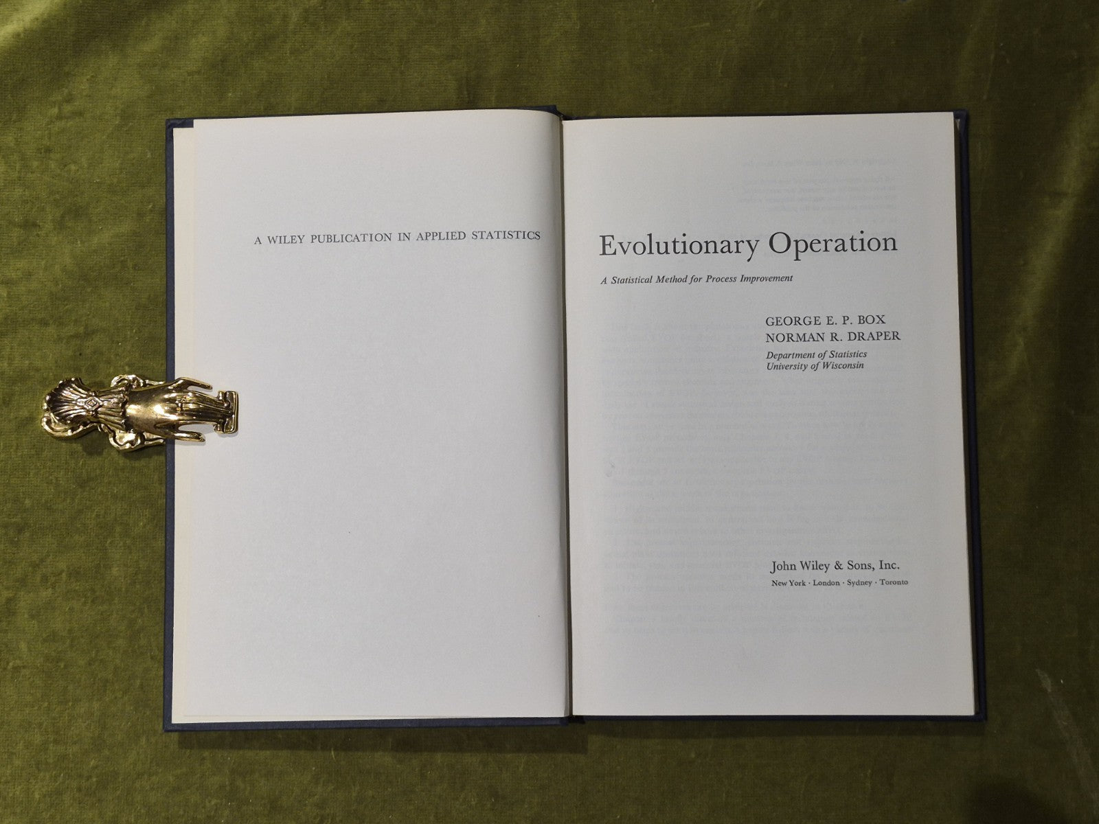 Wiley Series in Probability and Mathematical Statistics Evolutionary Operation4