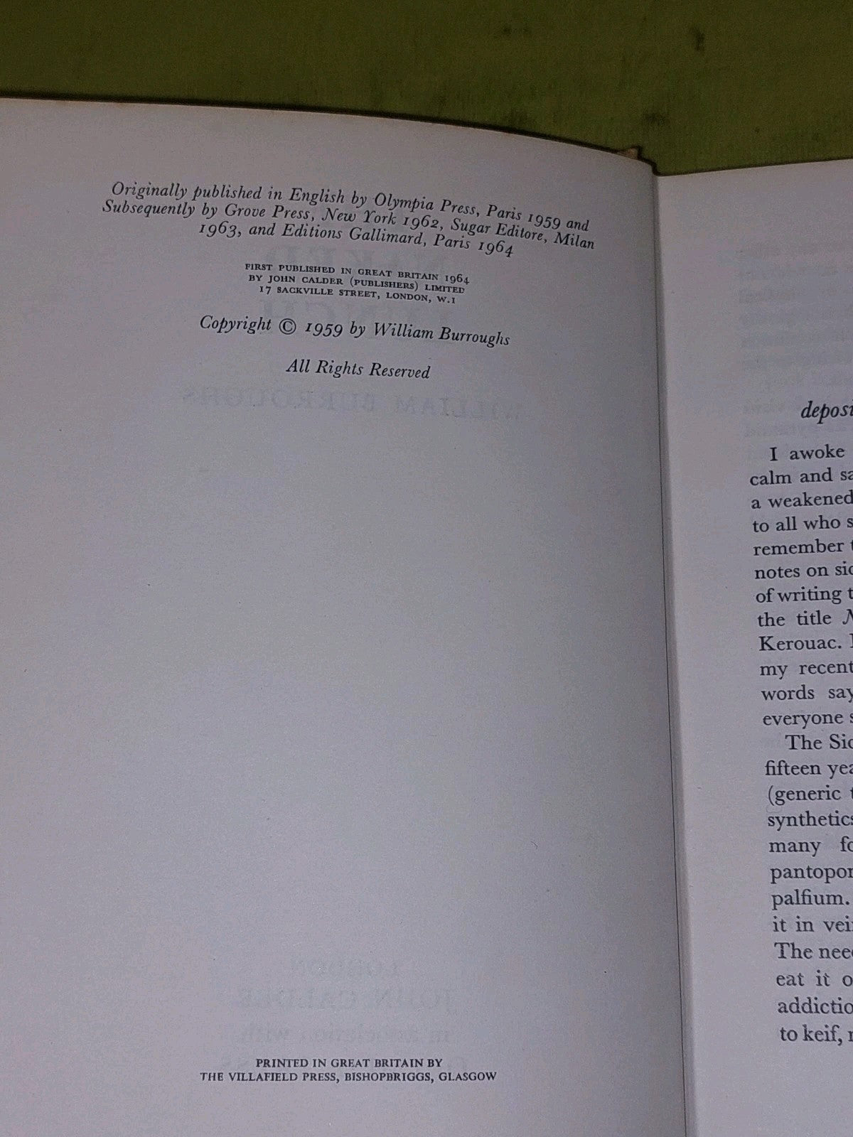 William S Burroughs The Naked Lunch John Calder & Olympic Press (1964)4