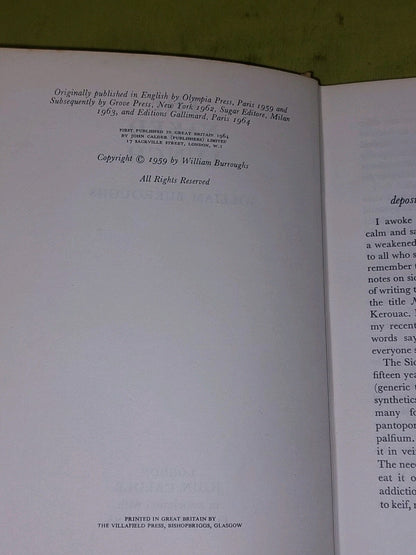 William S Burroughs The Naked Lunch John Calder & Olympic Press (1964)4