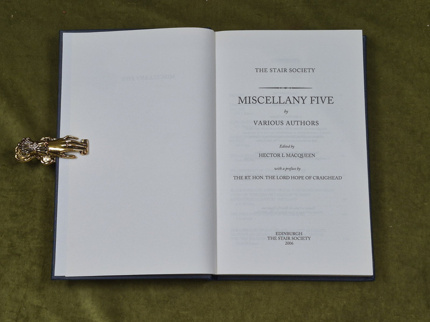 Miscellany Five ed. Hector L Macqueen , Stair Society 52 Edinburgh 20063