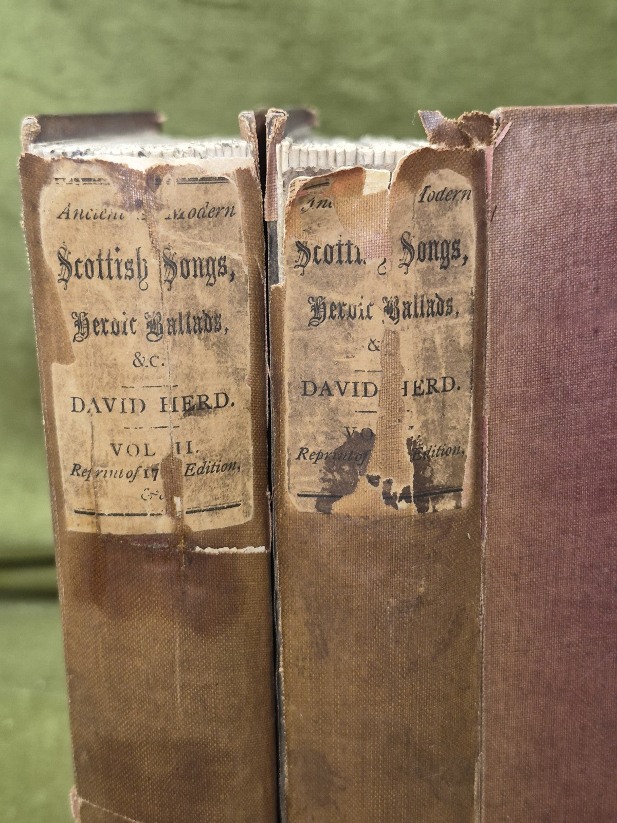 Scottish Songs Heroic Ballads David Herd 1869 Two Volumes Kerr & Richardson 1