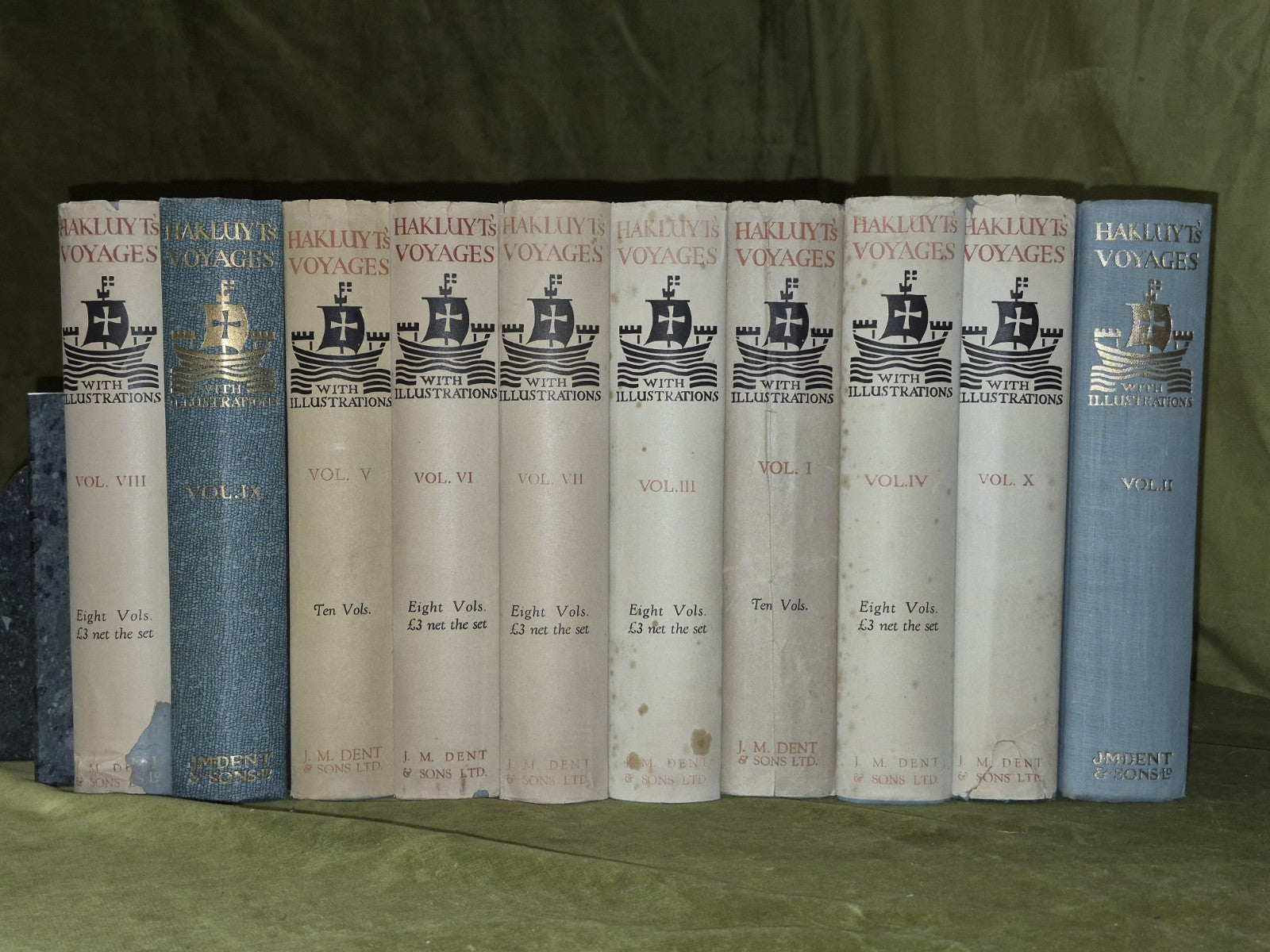 The Principal Navigations Richard Hakluyt (1927) Ten Volumes J M Dent & Sons0
