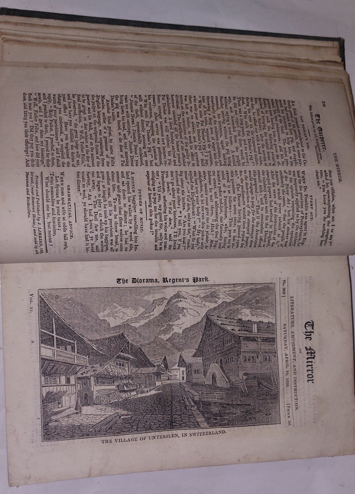 The Mirror Of Literature, Amusement And ... Vol XI 1828, King George IV Death14