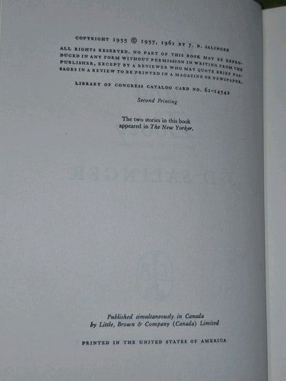 Franny and Zooey (1961 Second Printing) J. D. Salinger6