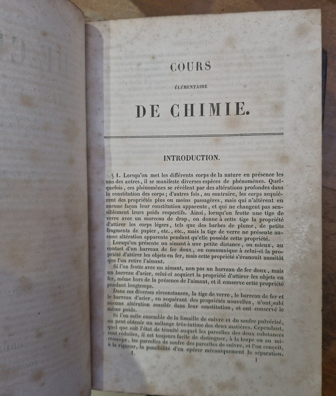 COURS ÉLÉMENTAIRE DE CHIMIE. 4 Volumes In 2 Bindings. M V Regnault 3rd Ed. 18514