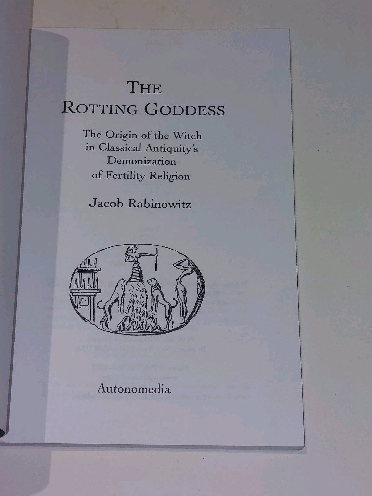 The Rotting Goddess : Origin of Witch in Classical Antiquity by Rabinowitz 19983