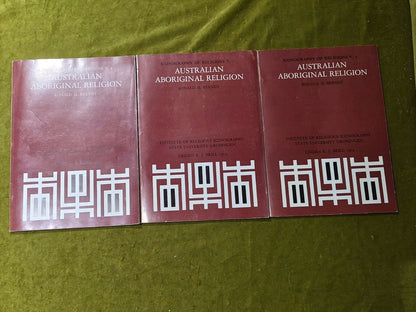 Australian Aboriginal Religion - Ronald M Berndt in vols 1-3 softcover0