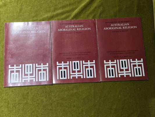 Australian Aboriginal Religion - Ronald M Berndt in vols 1-3 softcover0
