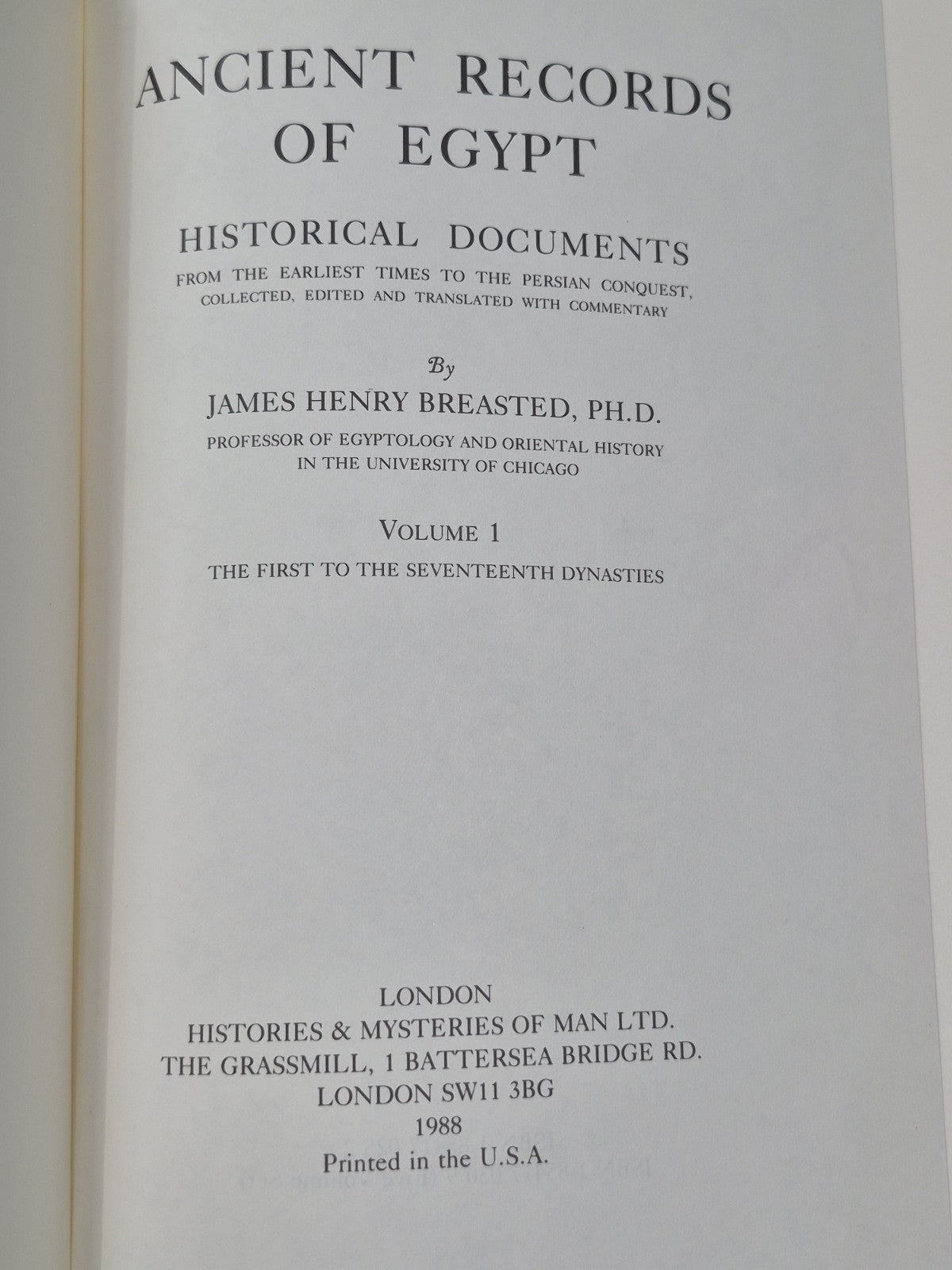 Ancient Records of Egypt James Henry Breasted Five Volume Set 6