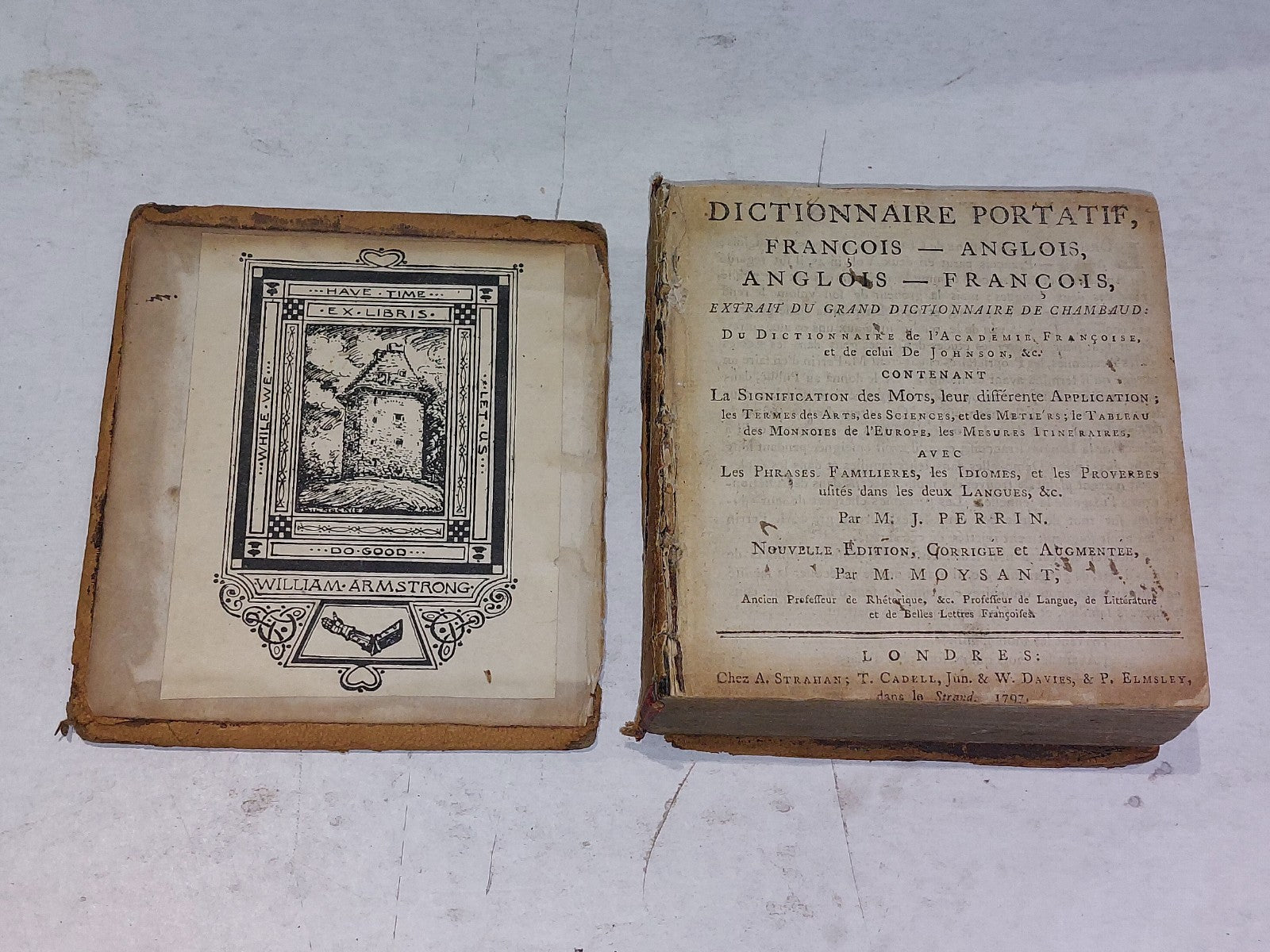 1797 Chambaud's Dictionary French and English, Perrin & Moysant Hb Book3