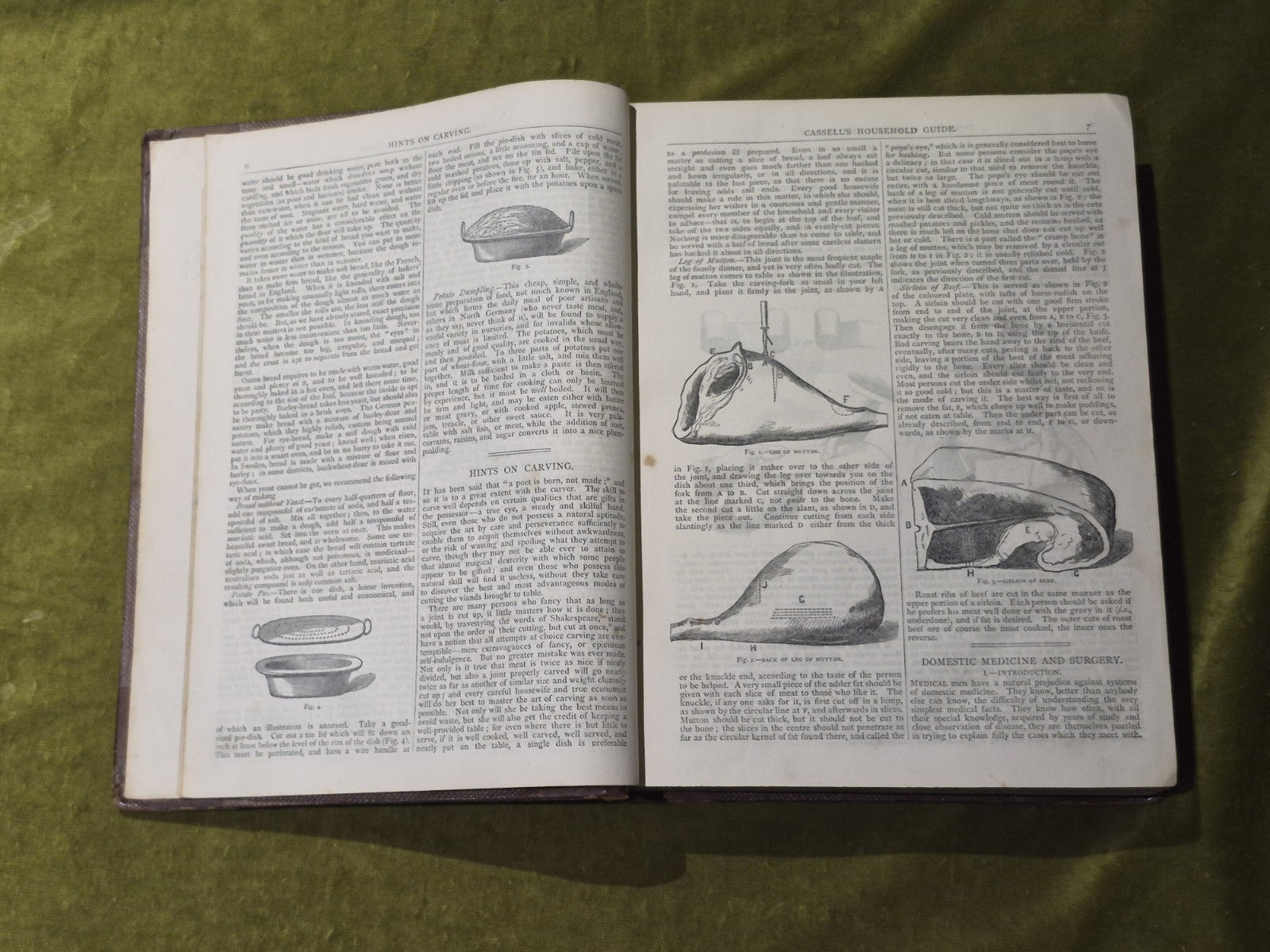 Cassell's Household Guide - 4 Volumes in 2 Half-leather early print7