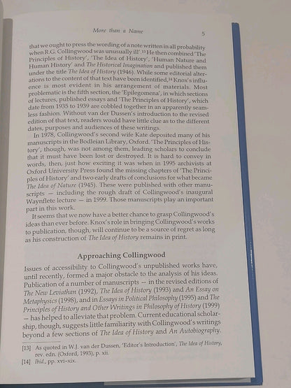 How Good an Historian Shall I Be? : R.g. Collingwood - Hughes-warrington (2003) 5