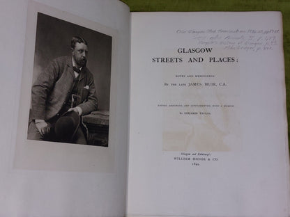 Glasgow Streets and Places  Notes and Memoranda By The Late James Muir 1899 5