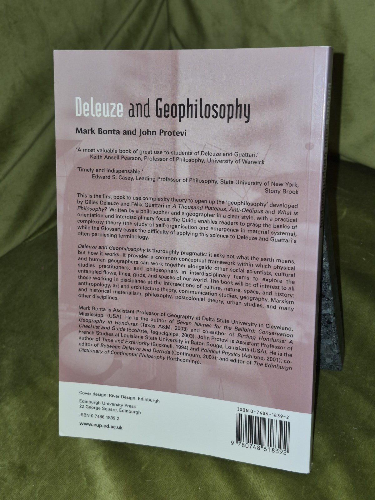 Deleuze and Geophilosophy (2004) Mark Bonta and John Protevi1