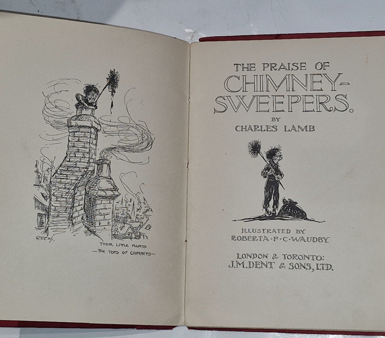 The praise of chimneysweepers. by Charles Lamb. 1st Edition, 1929. Illustrated.6