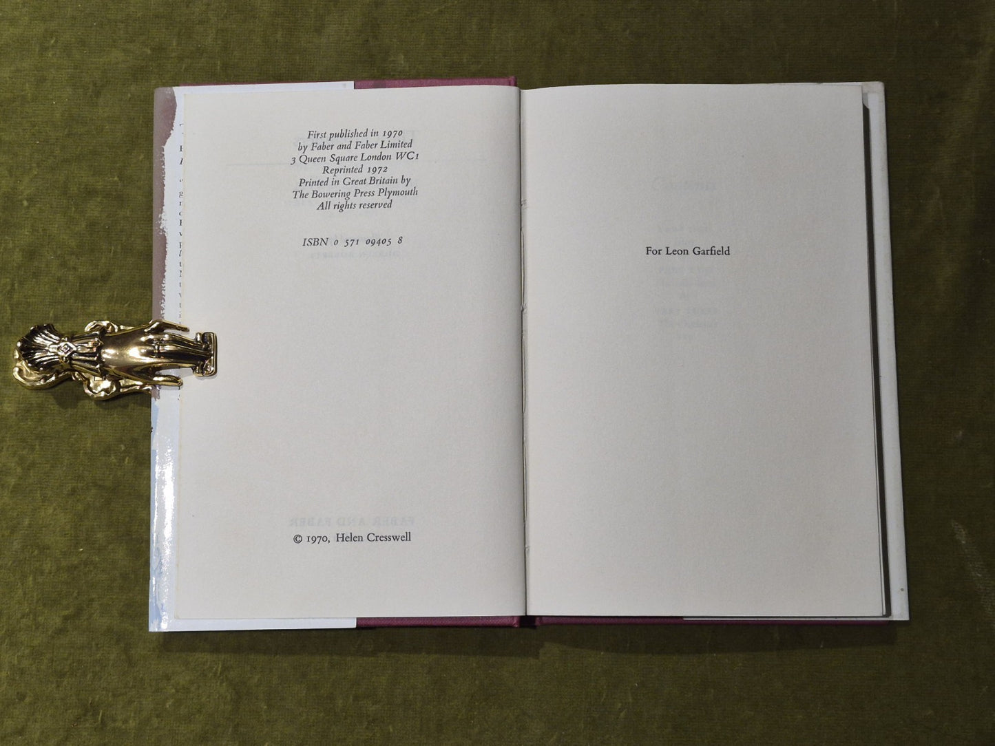 HELEN CRESSWELL - The Outlanders - Faber & Faber 2nd edition 1972 HB DJ4
